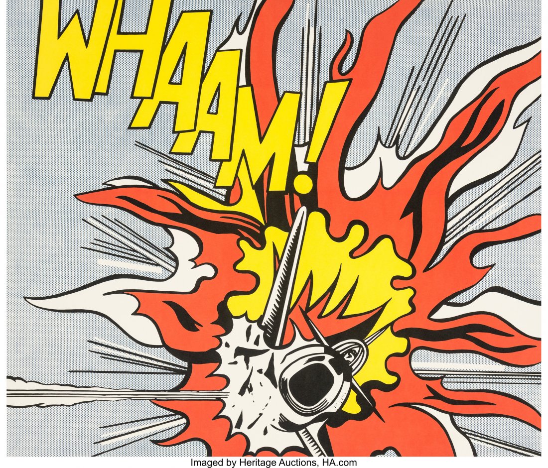 After Roy Lichtenstein Whaam!, diptych, 1967 Of: After Roy Lichtenstein Whaam!, diptych, 1967Offset lithographs in colo