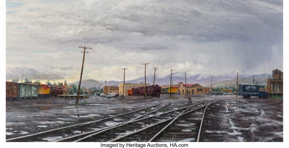 Daniel Morper (American, 1944-2016) After the Ra: Daniel Morper (American, 1944-2016)After the Rain, 1995Oil on canvasboard