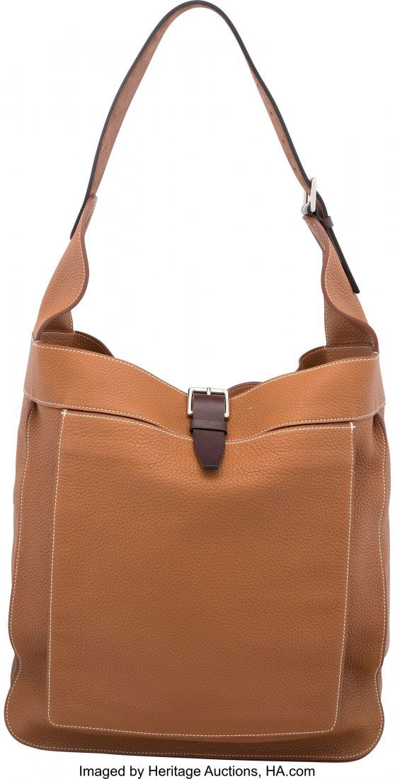 Hermes Gold Clemence Leather Marwari GM Bag with (1 of 4)