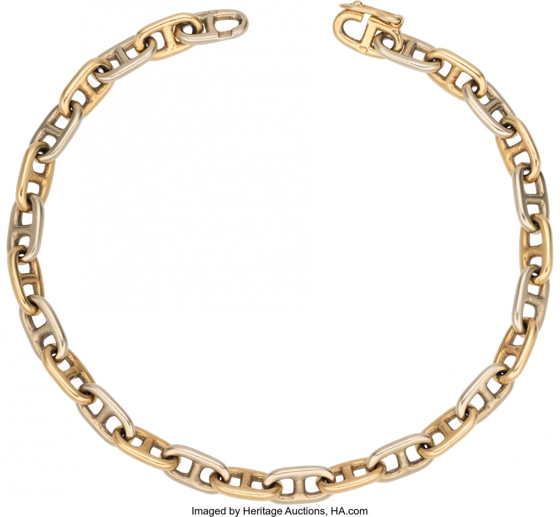 Hermes 18K Yellow & White Gold Chaine d'Ancre Br (1 of 1)