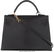 58164: Hermes 32cm Black Calf Box Sellier Kelly Bag wit - 2