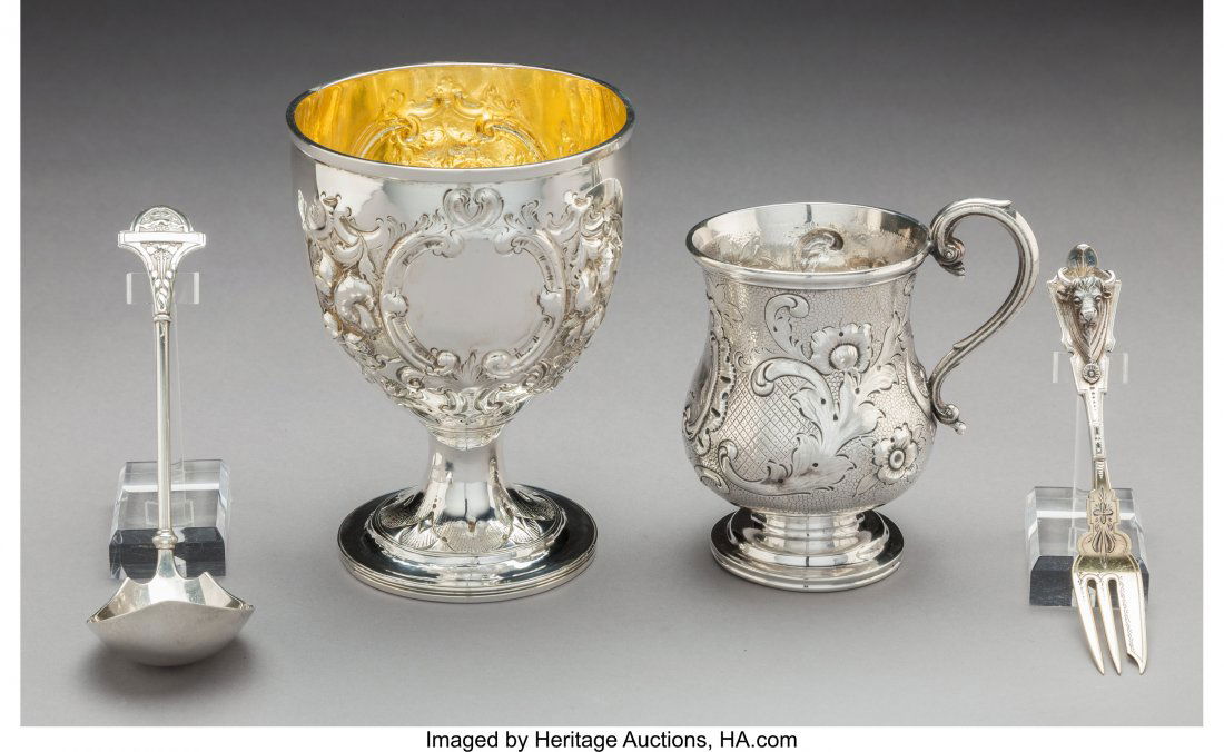 Four English and American Coin Silver and Silver (1 of 3)