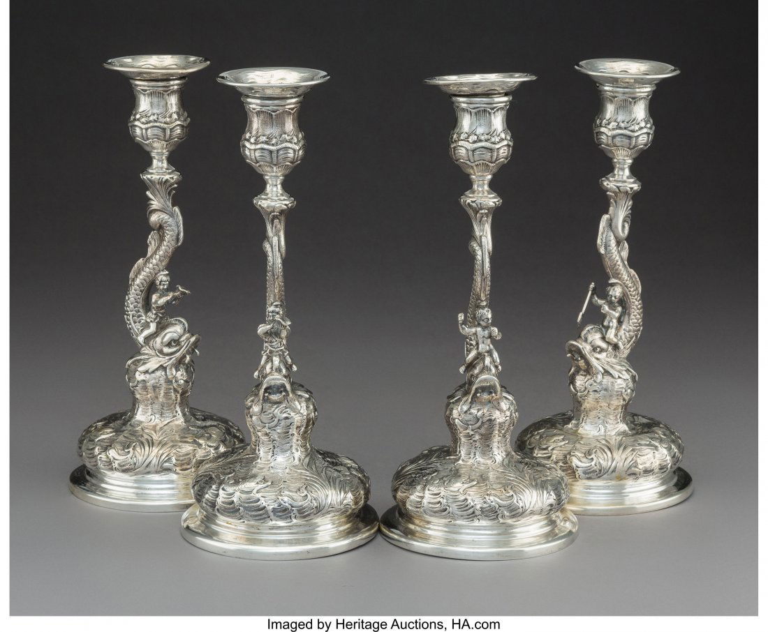 A Set of Four Friedrich Reusswig Silver Figural (1 of 3)