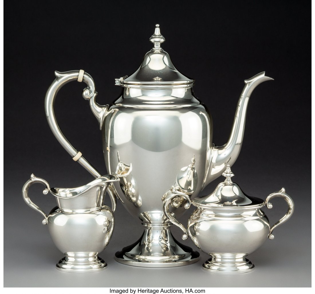A Three-Piece Gorham Mfg. Co. Puritan Pattern Si (1 of 3)