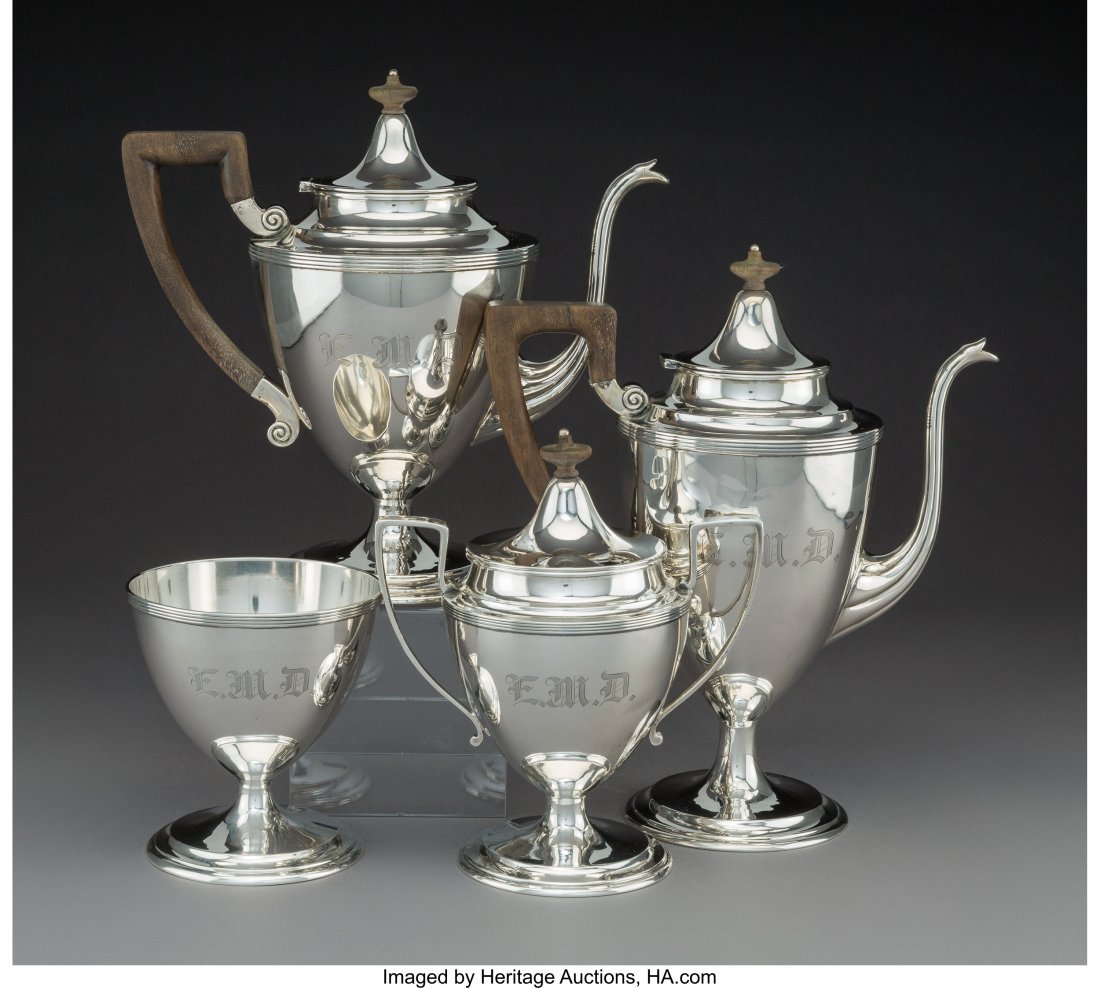 A Four-Piece Dominick & Haff Silver Tea and Coff (1 of 3)