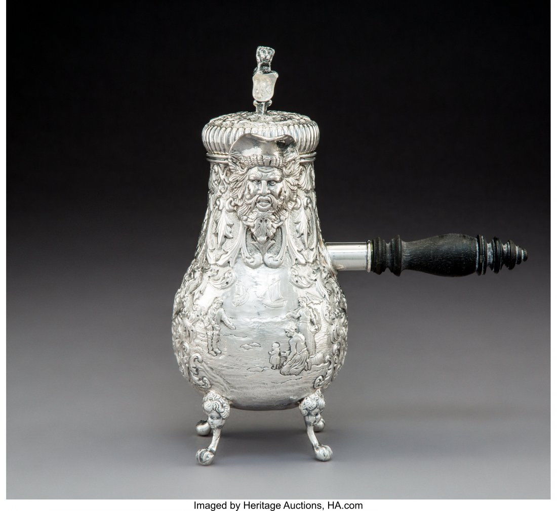 A Dutch Silver Hot Milk Pot, late 19th century M (1 of 3)