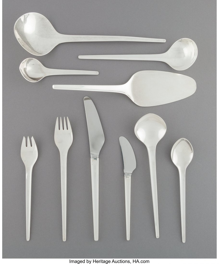 A Seventy-Five-Piece Georg Jensen Argo Pattern S (1 of 3)