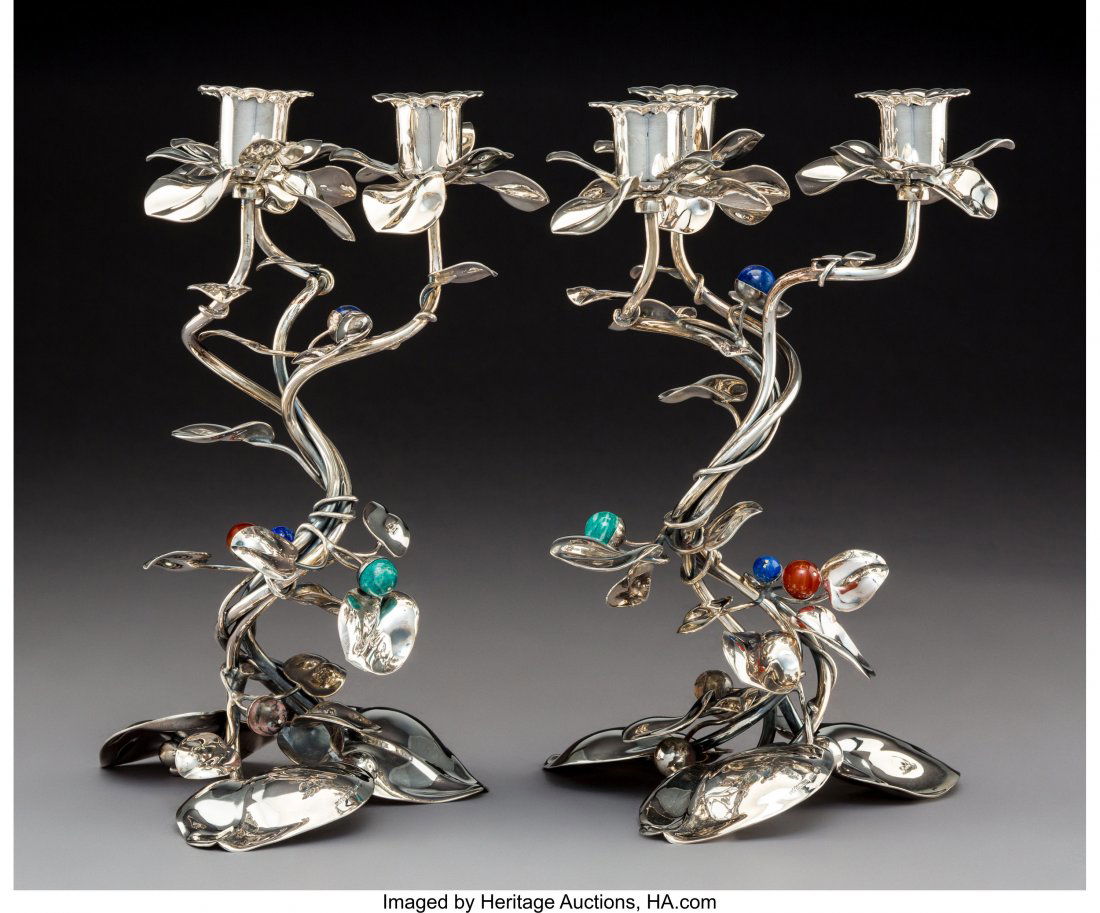 A Pair of Gabrielle de Vecchi Silver and Semipre (1 of 3)