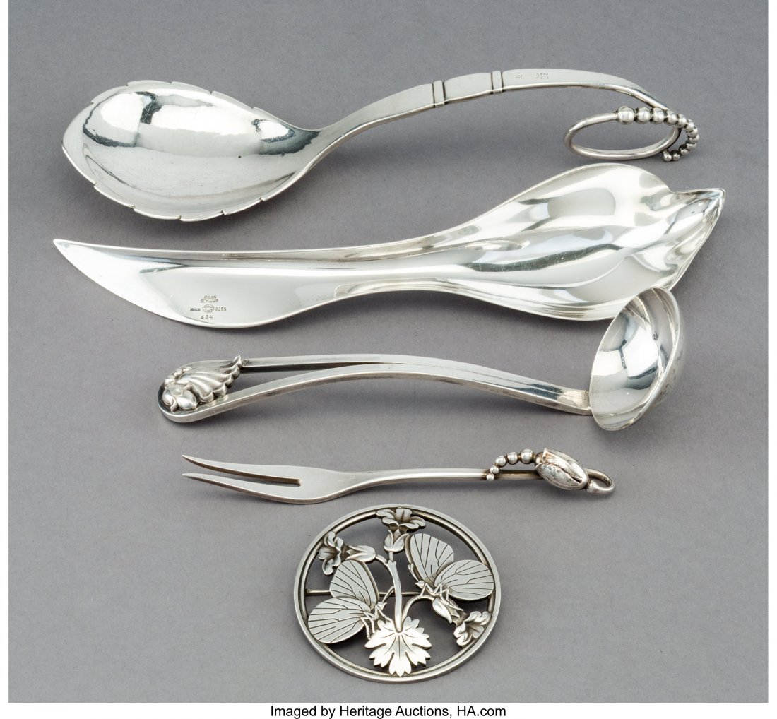 Five Georg Jensen Silver Smalls, Copenhagen, Den (1 of 3)