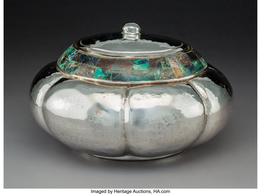 A Los Castillo Hardstone-Mounted Silver-Plated C (1 of 3)