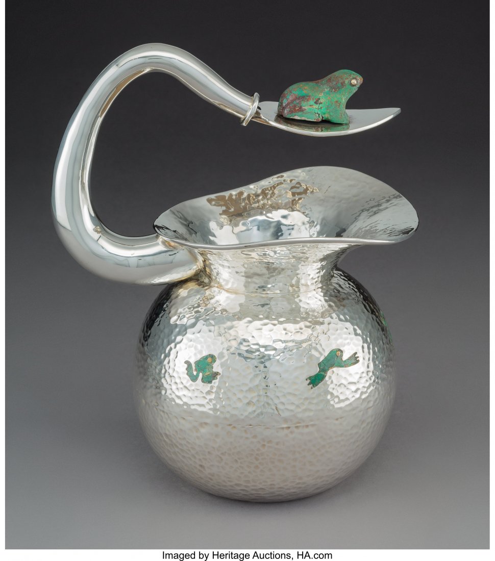 A Los Castillo Malachite-Mounted and Inlaid Silv (1 of 3)