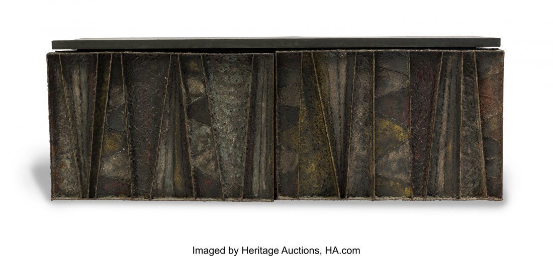 Paul Evans (American 1931-1987) Deep Relief Wall: Paul Evans (American 1931-1987)Deep Relief Wall Cabinet, circa 1965, Directiona