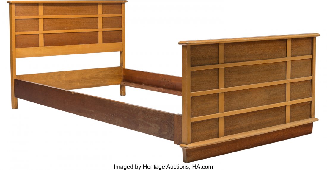 Paul Frankl (American, 1886-1958) Twin Bed from: Paul Frankl (American, 1886-1958)Twin Bed from the Station Wagon Series, circa