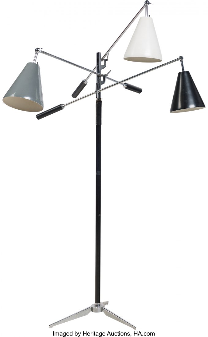 Angelo Lelii (Italian, 1911-1979) Triennale Floo: Angelo Lelii (Italian, 1911-1979) Triennale Floor Lamp, circa 1960, Arredoluce