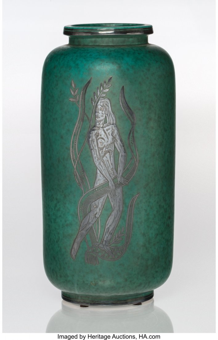 Wilhelm Kage (Swedish, 1889-1960) Argenta Vase,: Wilhelm Kage (Swedish, 1889-1960)Argenta Vase, circa 1950, GustavsbergGlaze