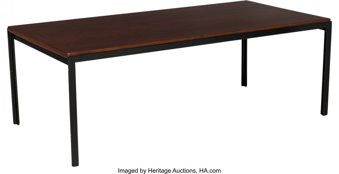 Florence Knoll (American, born 1917) T Angle Cof: Florence Knoll (American, born 1917) T Angle Coffee Table, 1960s, Knoll Mahog