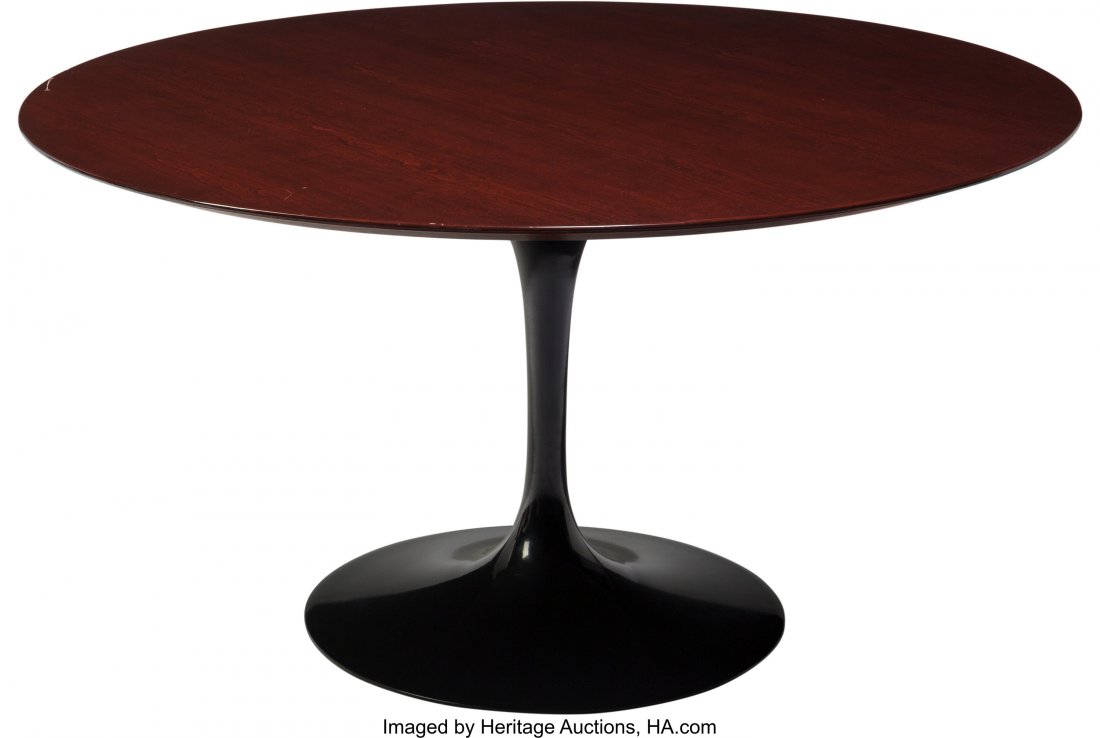 Eero Saarinen (Finnish/American, 1910-1961) Tul: Eero Saarinen (Finnish/American, 1910-1961) Tulip Dining Table, designed 1