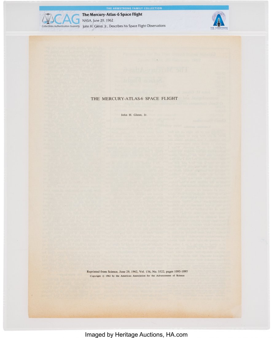 Mercury: Science Magazine Reprint "The Mercury-A (1 of 2)