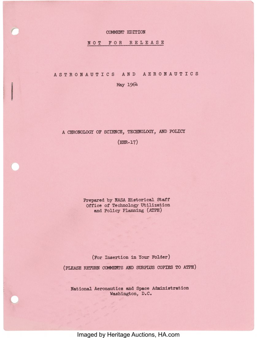 NASA: "Astronautics and Aeronautics May 1964" Ch (1 of 4)