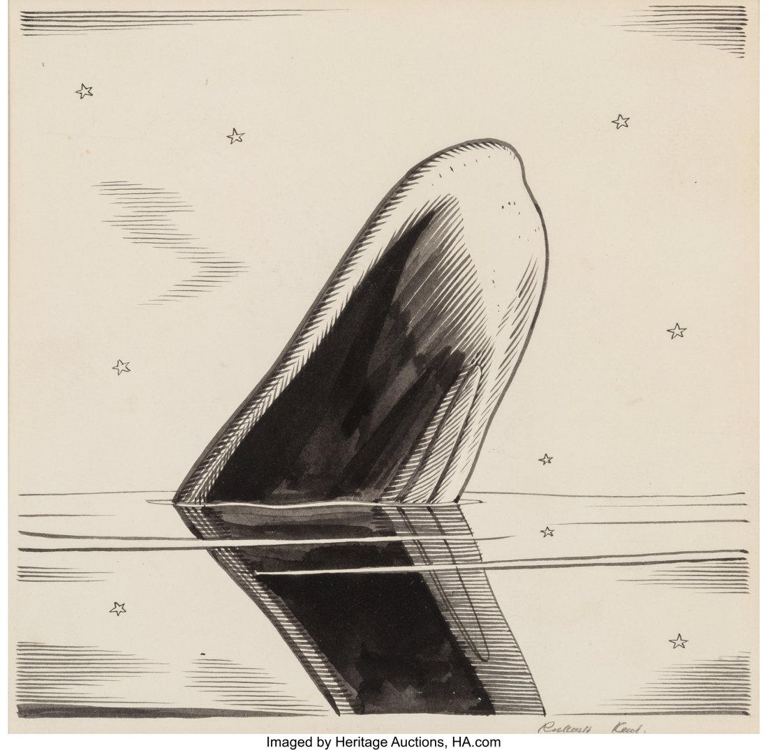 Rockwell Kent (American, 1882-1971) O Nature, Mo: Rockwell Kent (American, 1882-1971)O Nature, Moby Dick or The Whale interior illustrati