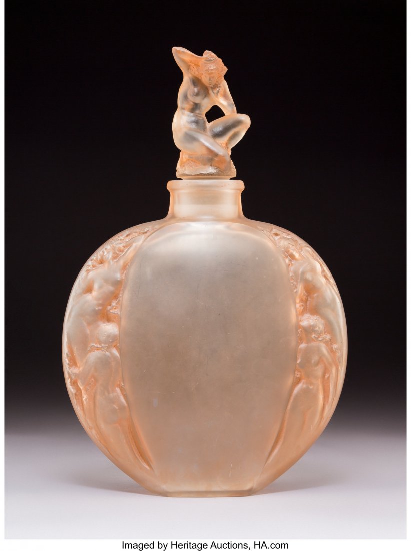 R. Lalique Frosted Glass SirÃ¨nes Avec Bouchon F: R. Lalique Frosted Glass SirÃ¨nes Avec Bouchon Figurine Vas