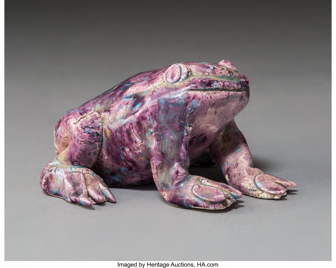 David James Gilhooly (American, 1943-2013) Frog, circa: David James Gilhooly (American, 1943-2013)Frog, circa 1975Glazed ceramic2-7/8 x 4-7/8 x 5-1/2 inches (7.3 x 12.4 x 14.0 cm)Inscribed on underside: DGPROPERTY FROM THE ARTIST MANUEL NERI