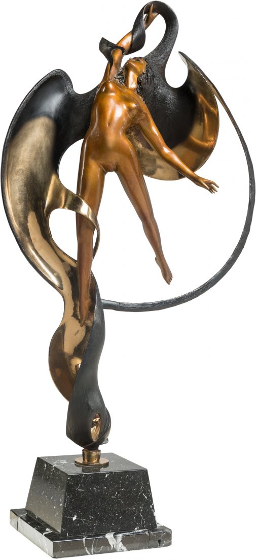 Angelo Basso (American, b. 1943) Leda, 1987 Bron: Angelo Basso (American, b. 1943) Leda, 1987 Bronze 33 inches (83.8 cm) hig