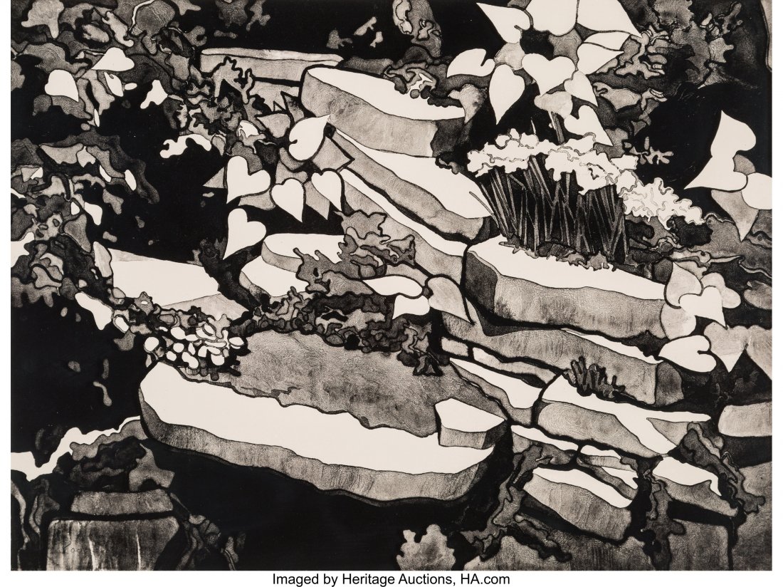 Carl Schwartz (American, b. 1935) Rock Garden II: Carl Schwartz (American, b. 1935) Rock Garden IIIA Lithograph on paper 18