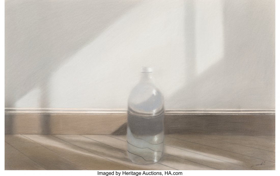 Norman K. Lundin (American, b. 1938) Vinegar Bot: Norman K. Lundin (American, b. 1938)Vinegar Bottle, 1987Charcoal and pastel