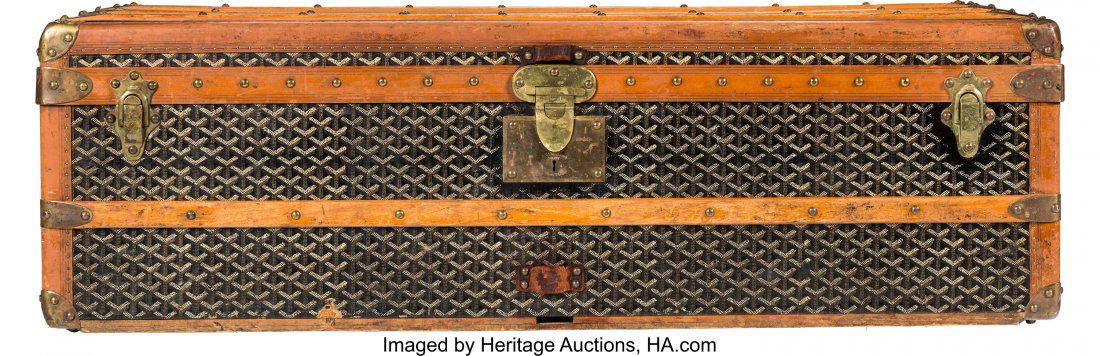 Goyard Black Goyardine Coated Canvas Steamer Tru (1 of 5)