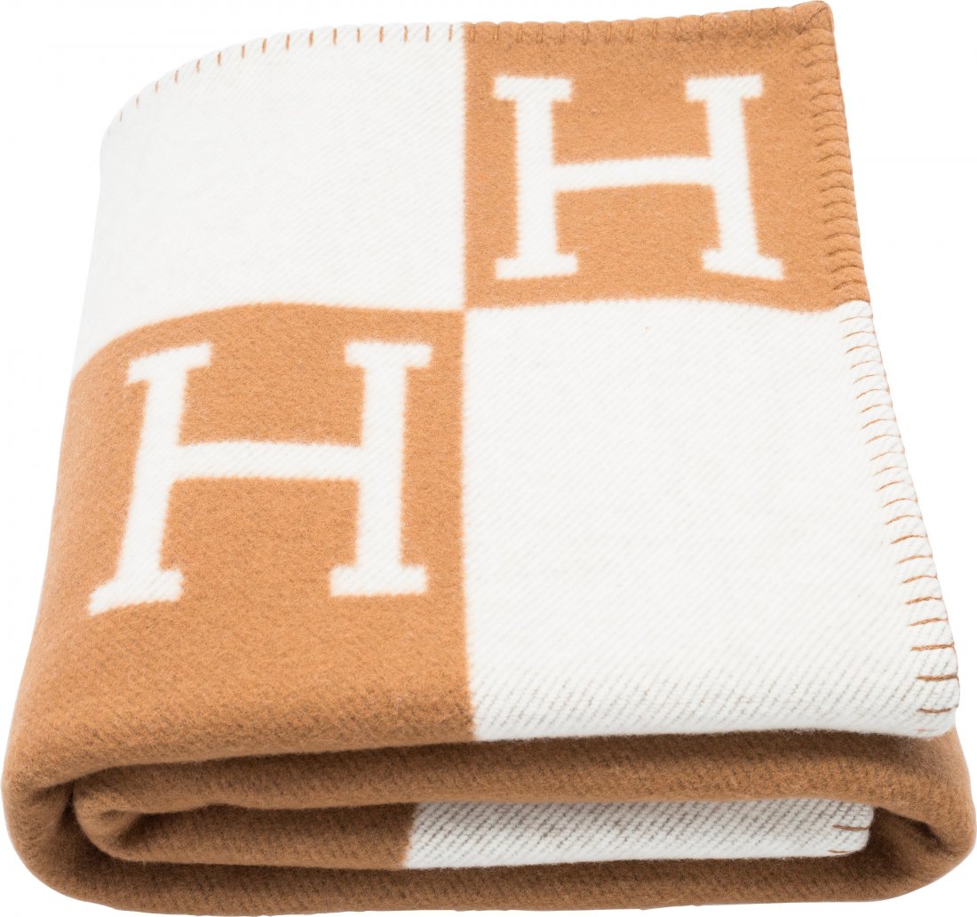 HermÃ¨s Ecru & Camel Avalon Blanket Condition: 1 (1 of 3)