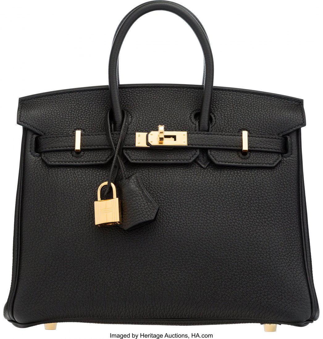 HermÃ¨s 25cm Black Togo Leather Birkin Bag with (1 of 5)