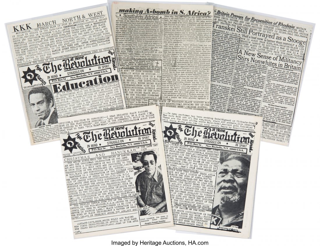 Dr. Jamal ben-Tomaz, Editor. The Revolution (4 i: Dr. Jamal ben-Tomaz, Editor. The Revolution (4 issues).