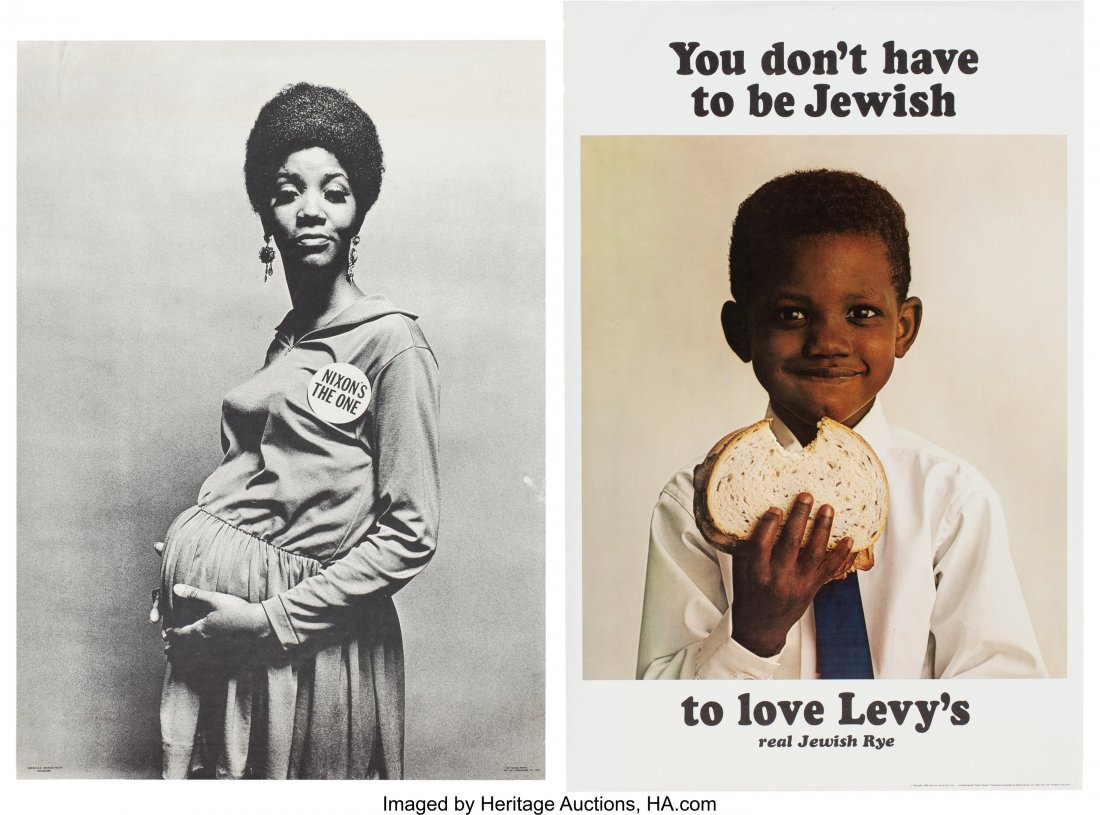 Four African-American Advertisements and Magazin: Four African-American Advertisements and Magazine Centerfold. Including: