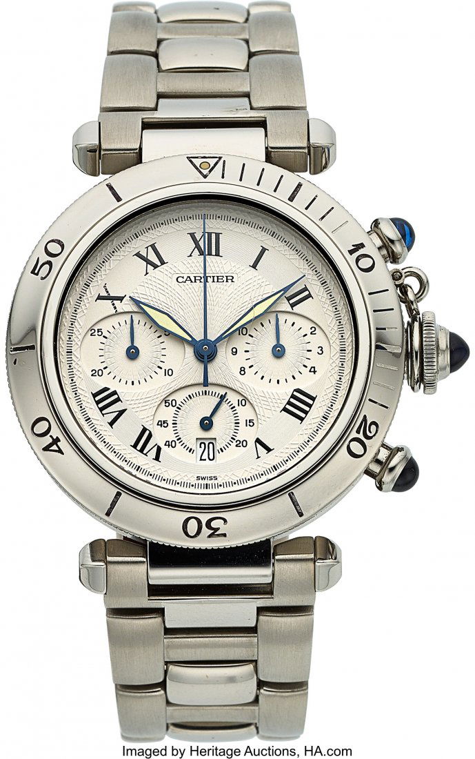 Cartier, Pasha, Stainless Steel, Quartz, Ref. 10 (1 of 3)