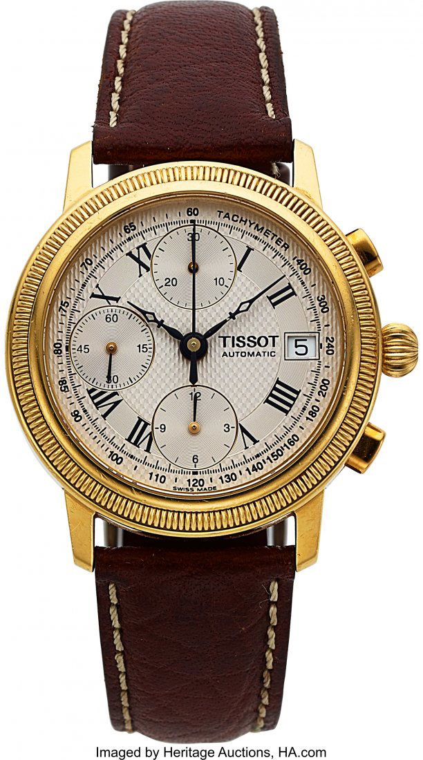 Tissot, Automatic Chronograph, 18K Yellow Gold, (1 of 4)