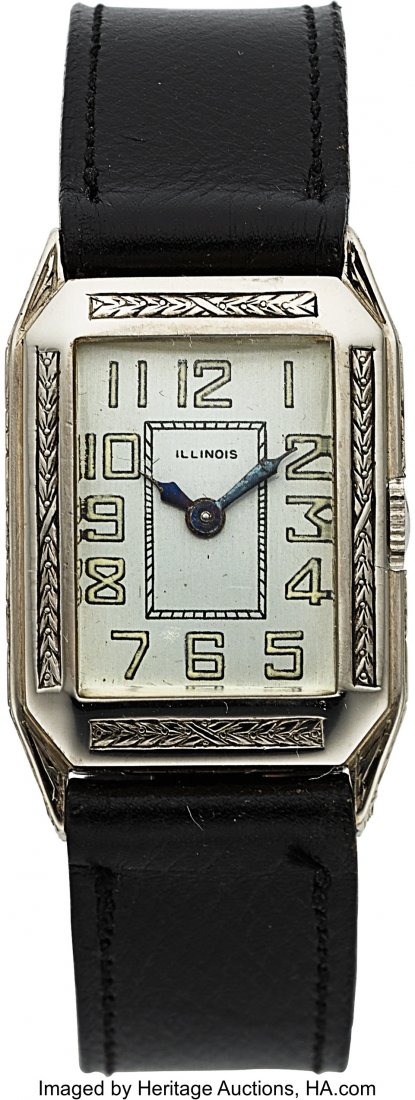 Illinois Tuxedo, 14K White Gold, Manual Wind, Ci (1 of 3)