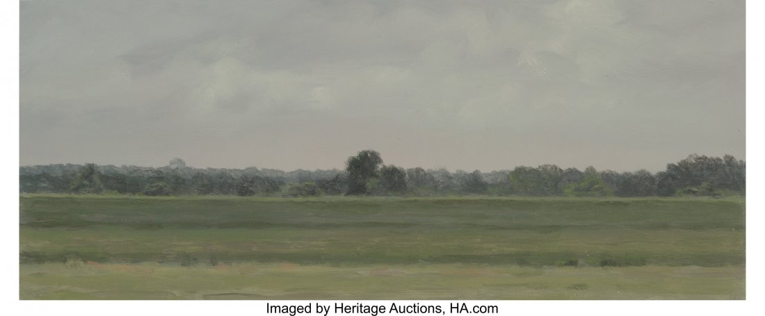 Julie Bozzi (American, b. 1943) View from Strip: Julie Bozzi (American, b. 1943)View from Strip Mall - Levee, 1999Oil on pap