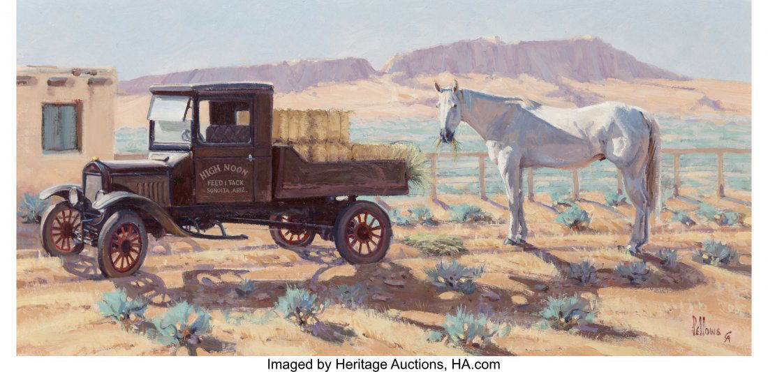 Fred Fellows (American, b. 1934) Caught in the A: Fred Fellows (American, b. 1934)Caught in the ActOil on panel14-1/2 x 2