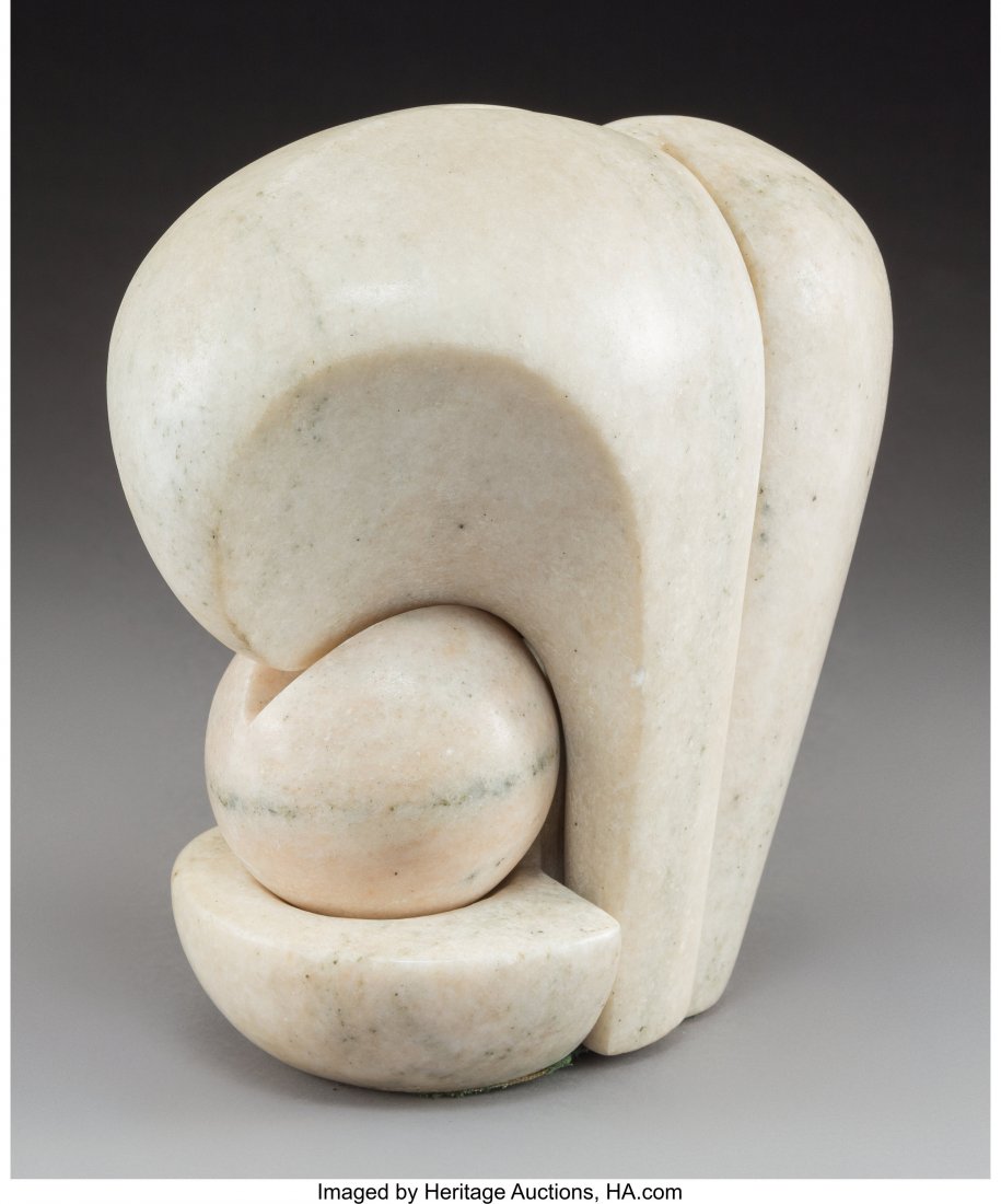 Andrea Cascella (Italian, 1920-1990) Untitled Ma: Andrea Cascella (Italian, 1920-1990)UntitledMarble8-1/4 x 8-1/2 x 4-1/2