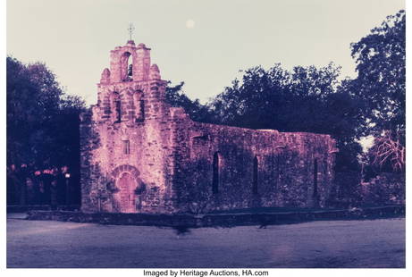 Bank Langmore (American, b. 1935) Mission Espada: Bank Langmore (American, b. 1935)Mission Espada, Ranch View, and Roadsi