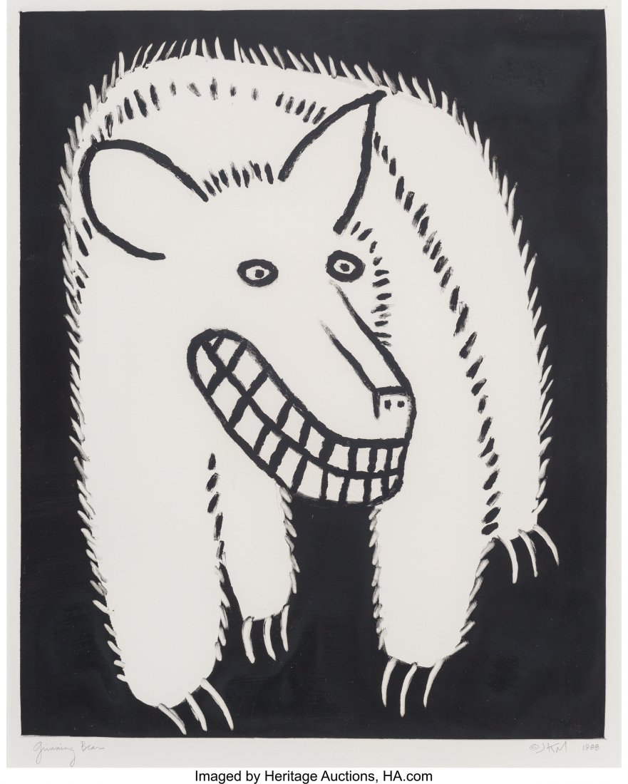 Judy McKie (American, b. 1944) Giving Bear, 1988: Judy McKie (American, b. 1944)Giving Bear, 1988Monotype on paper19-1/2