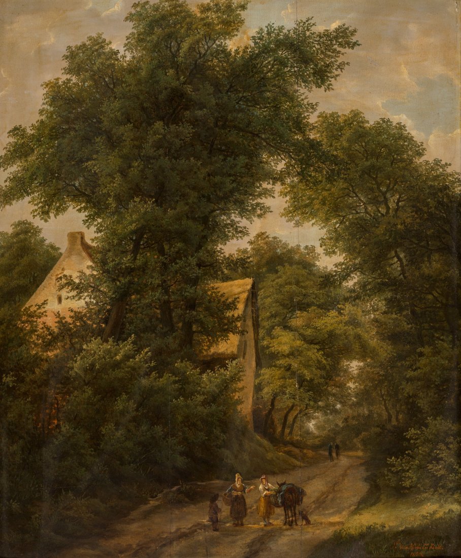Isabella Catherine van Assche-Kindt (Belgian, 17: Isabella Catherine van Assche-Kindt (Belgian, 1794-after 1842) A Long Way Home, 1833 Oil on cradled wood panel 31 x 25-1/2 inches (78.7 x 64.8 cm) Signed and dated lower right: I van Ascche-Kindt / 18