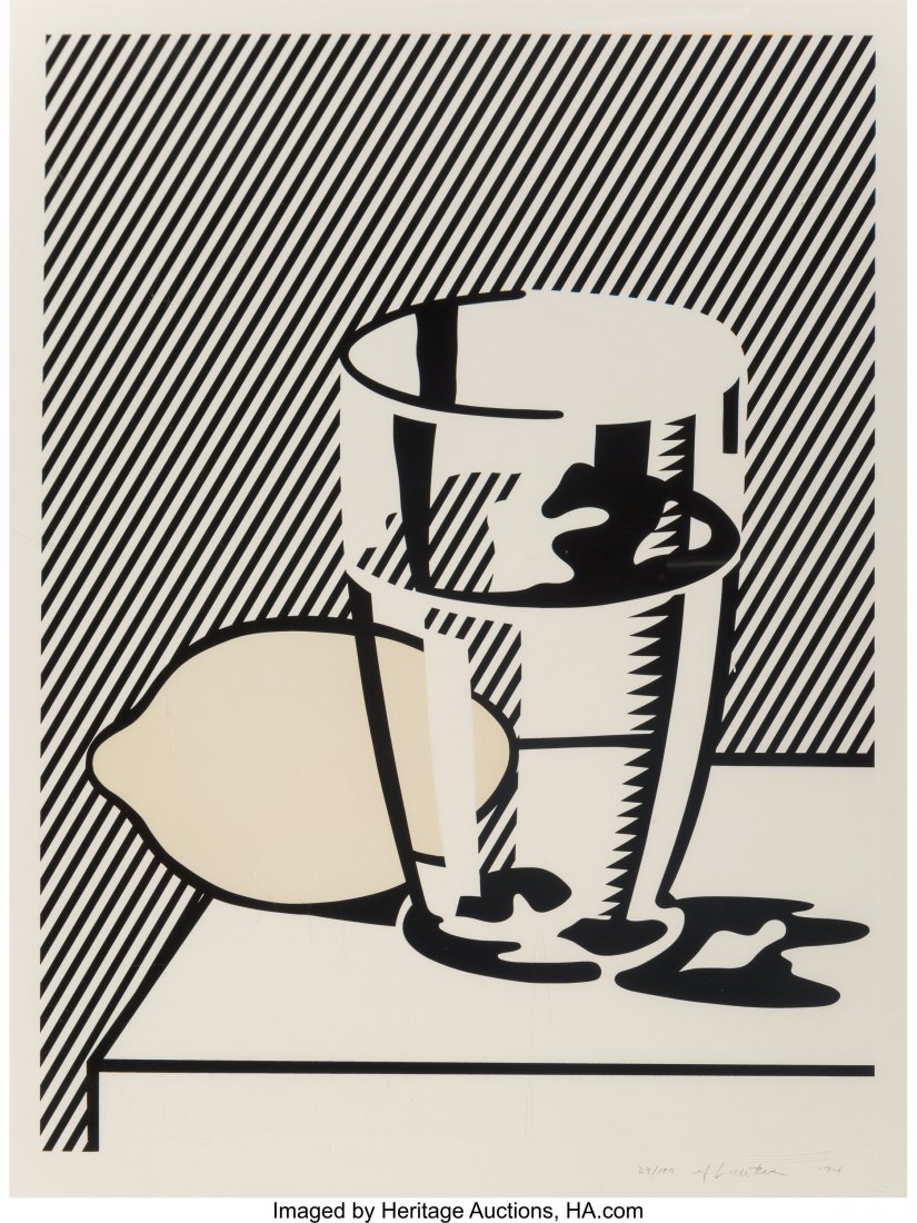 Roy Lichtenstein (1923-1997) Untitled (Still Lif: Roy Lichtenstein (1923-1997)Untitled (Still Life with Lemon and Glass), from For Mey