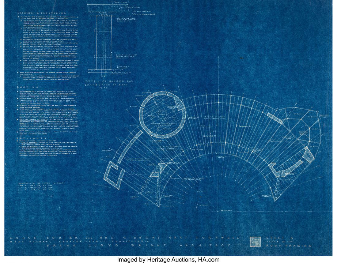 Frank Lloyd Wright (American, 1867-1959) Bluepri (1 of 10)