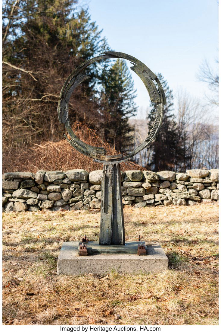 Bruno Romeda (Italian, 1933-2017) Circle, 1987 B: Bruno Romeda (Italian, 1933-2017)Circle, 1987Bronze with green patina63 inches (1