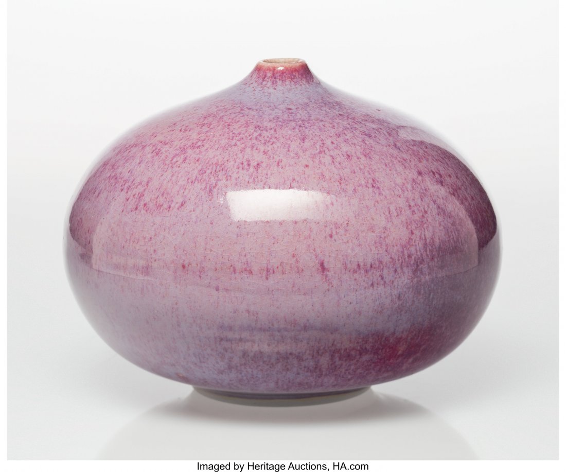 Brother Thomas Bezanson (American/Canadian, 1929: Brother Thomas Bezanson (American/Canadian, 1929-2007)Ovoid VaseGlazed ceramic7 x