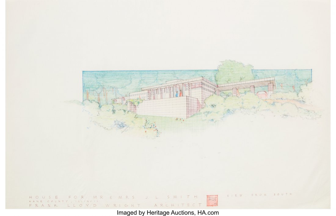 Frank Lloyd Wright (American, 1867-1959) Drawing (1 of 2)