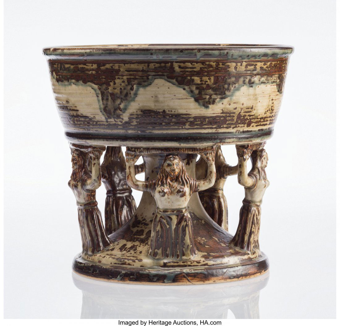 Bode Willumsen (Danish, 1895-1987) Danaïd Bowl,: Bode Willumsen (Danish, 1895-1987)Danaïd Bowl, Royal CopenhagenSung-glazed stone