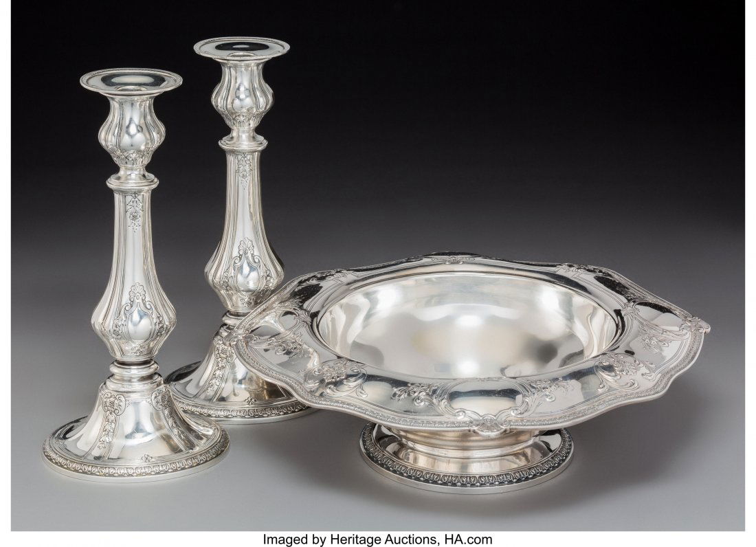 A Gorham Mfg. Company Gregorian Pattern Silver C (1 of 3)